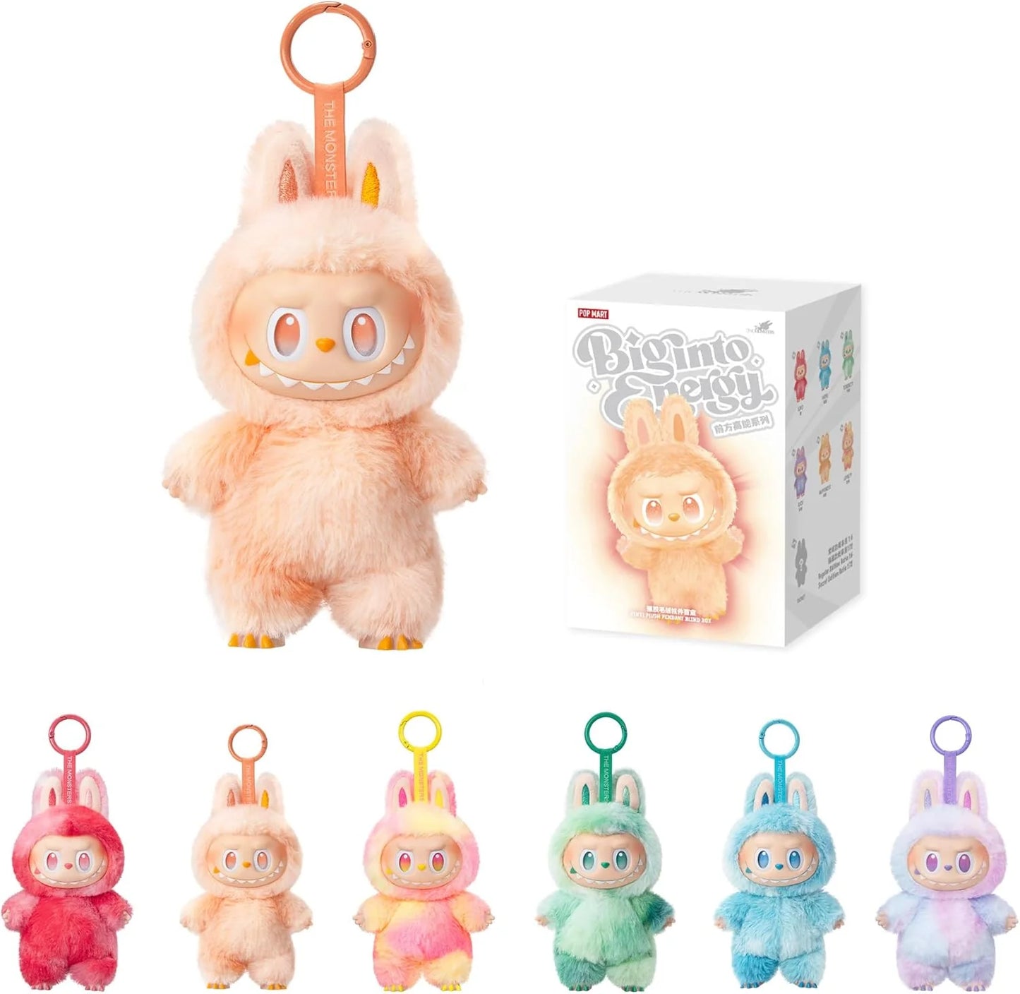 POP MART Energy Series – Full 6-Piece Plush Keychain Set