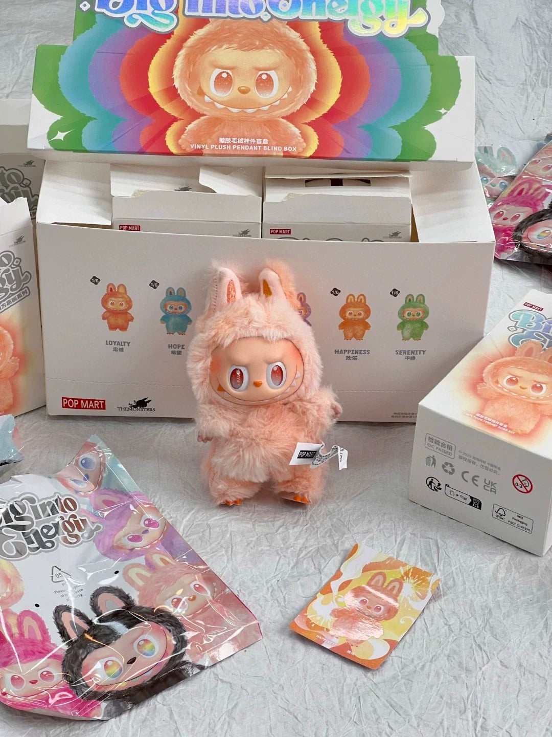POP MART HAPPINESS Plush Doll Keychain – the Monsters Energy Series Collectible