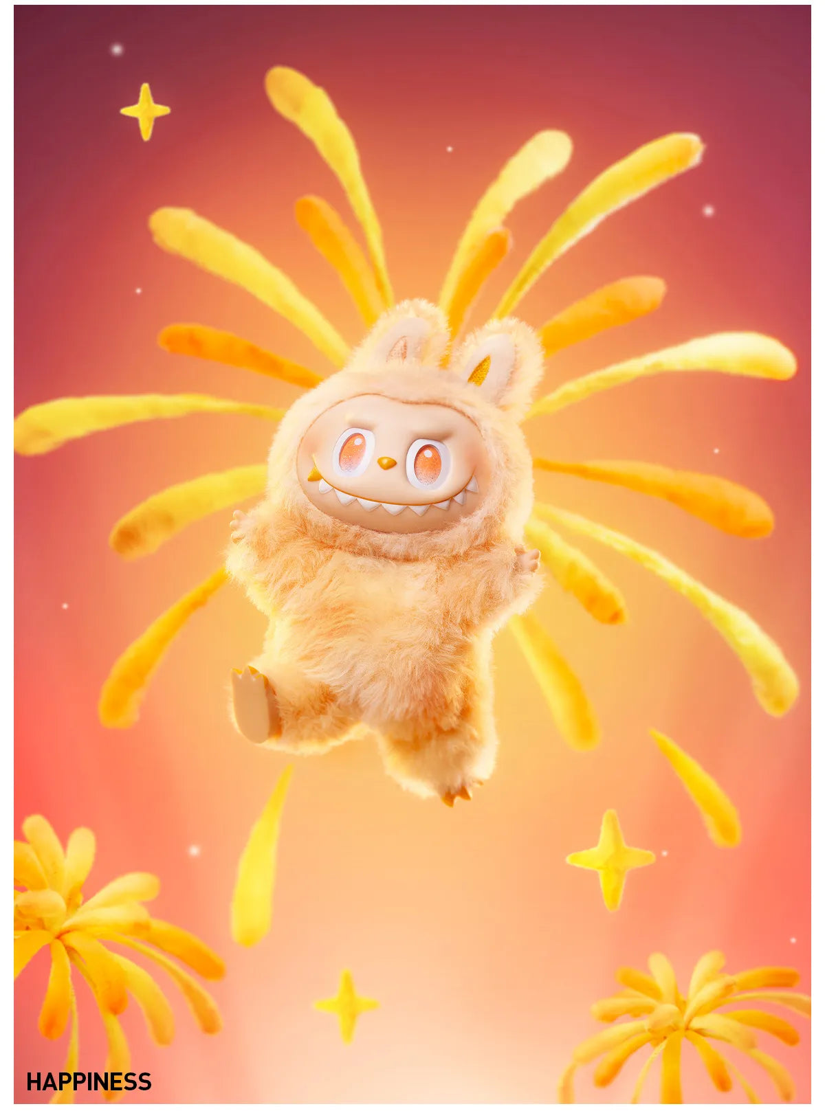 POP MART HAPPINESS Plush Doll Keychain – the Monsters Energy Series Collectible