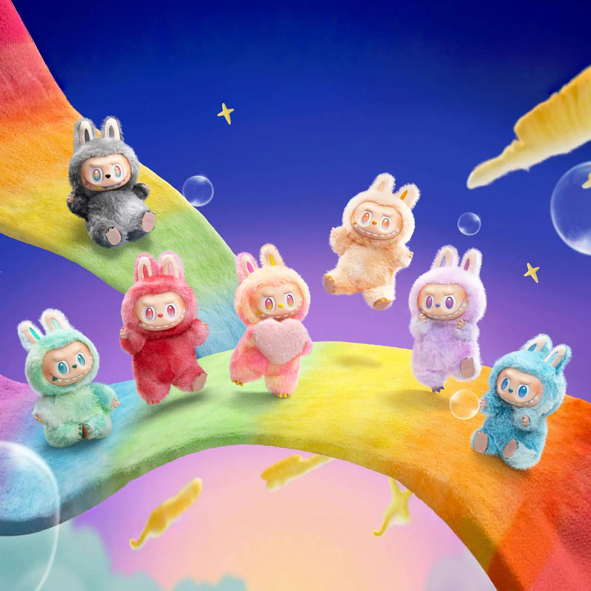 POP MART Energy Series – Full 6-Piece Plush Keychain Set