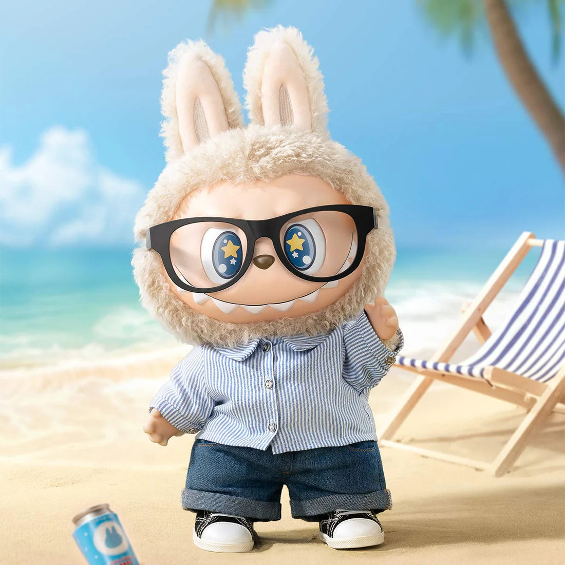 POP MART  Flip with Me Plush Doll – Emotion-Switching Cotton Bunny (40Cm)