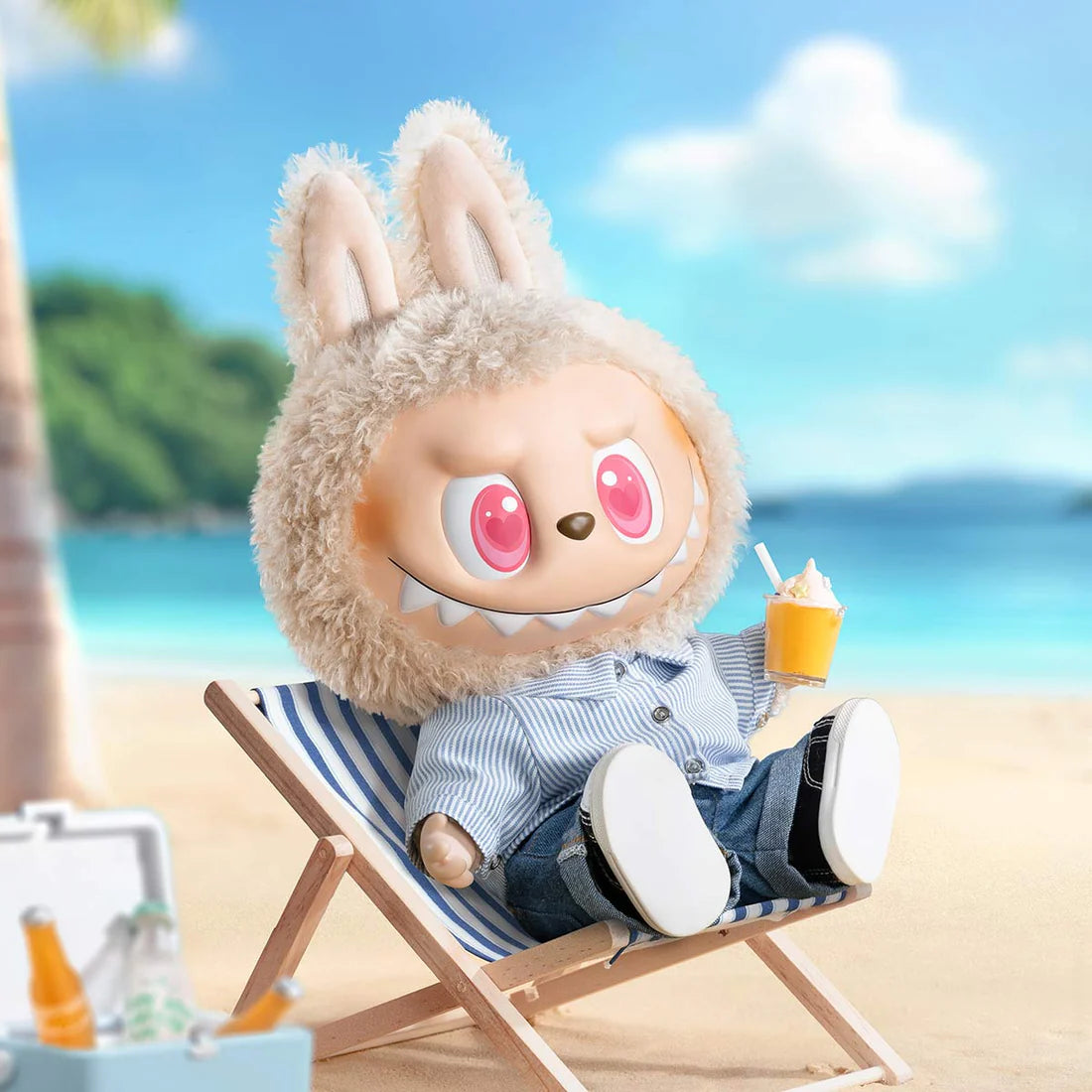 POP MART  Flip with Me Plush Doll – Emotion-Switching Cotton Bunny (40Cm)