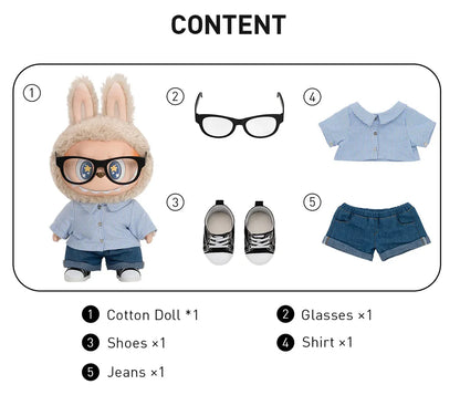 POP MART  Flip with Me Plush Doll – Emotion-Switching Cotton Bunny (40Cm)