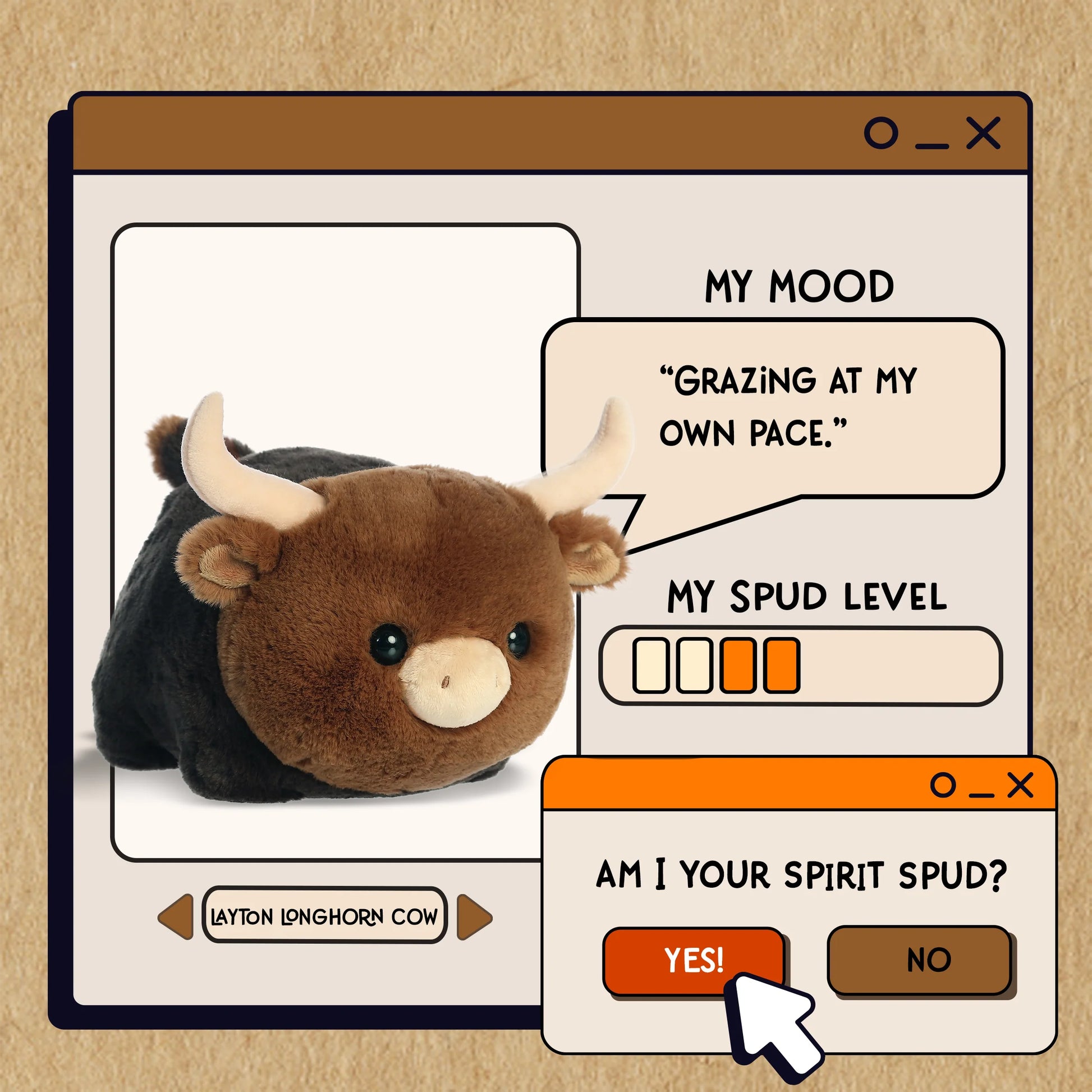 - Spudsters™ - 10" Layton Longhorn Cow™