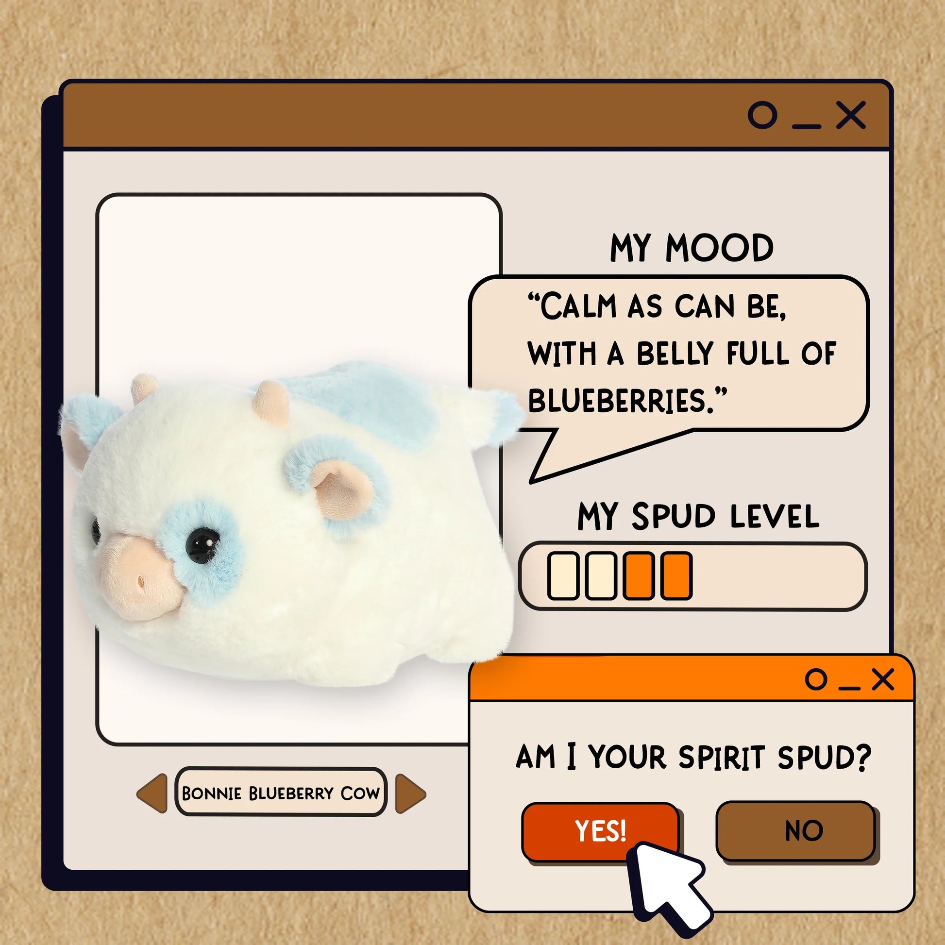 - Spudsters™ - 10" Bonnie Blueberry Cow™