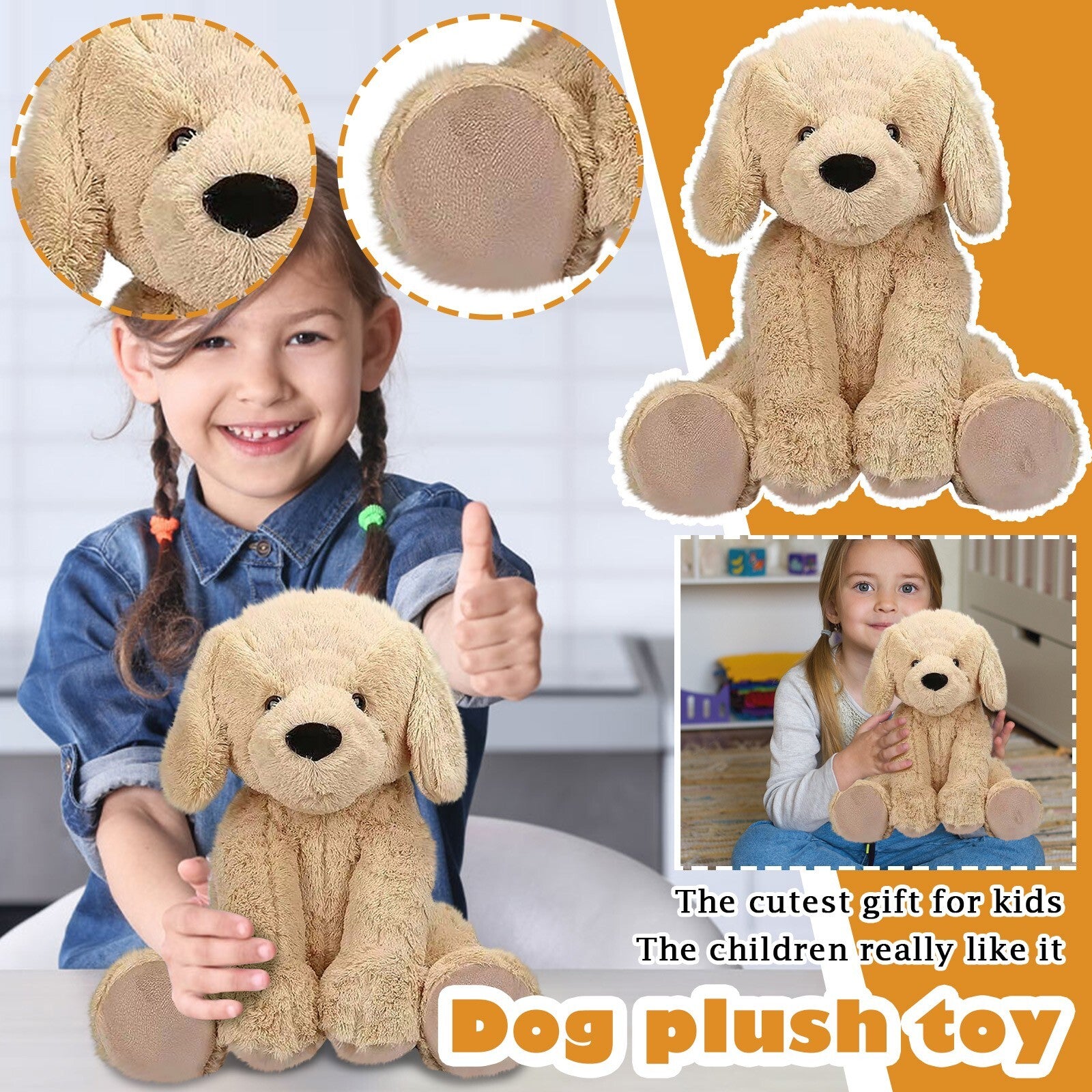 30Cm Jelly Cat Tilly Golden Retriever Plush Doll Stuffed Toy Kids Gift Birthday