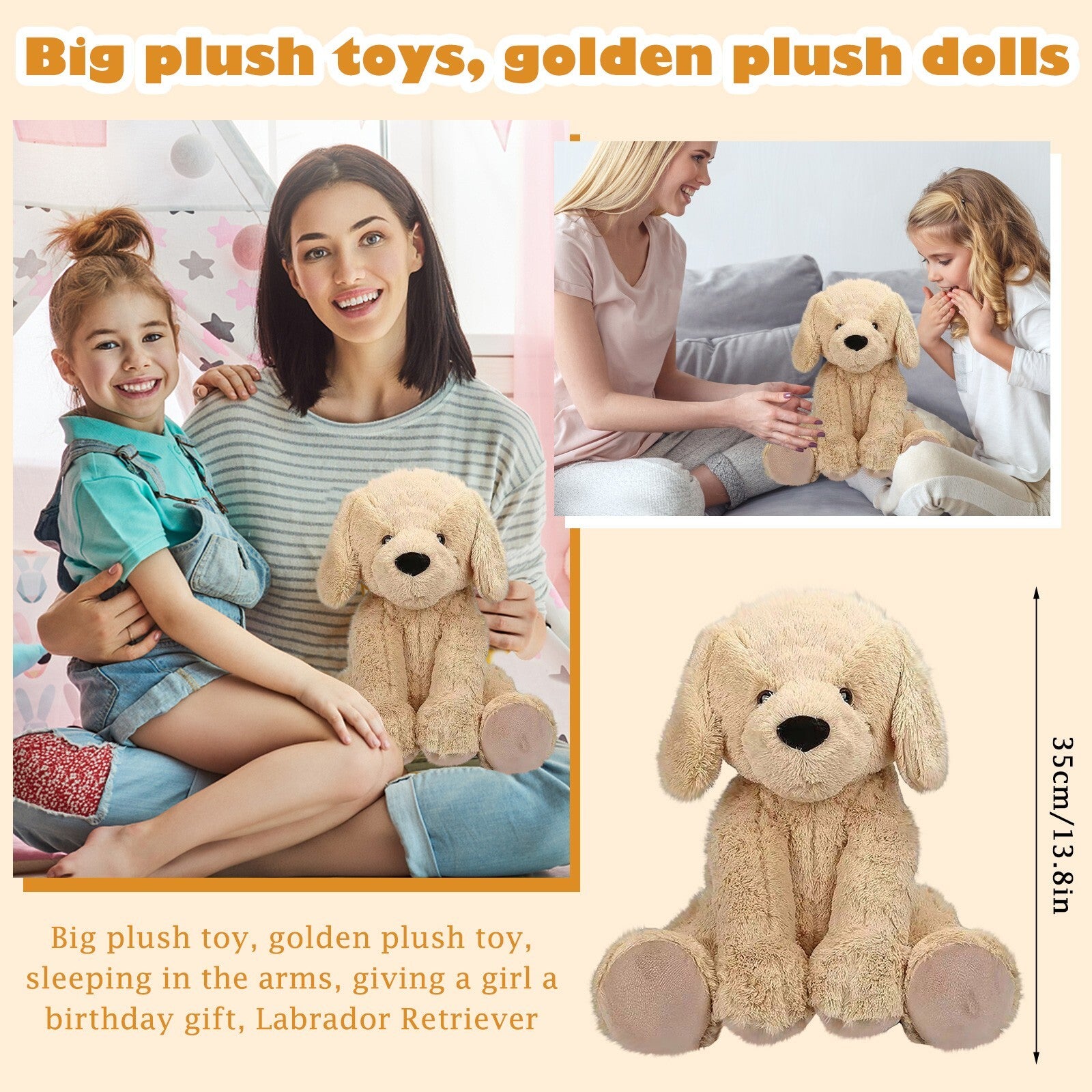 30Cm Jelly Cat Tilly Golden Retriever Plush Doll Stuffed Toy Kids Gift Birthday
